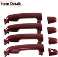 Exterior Door Handle Compatible with Toyota Camry 2012 2013 2014 2015 2016 2017 Year, Red Painted Color