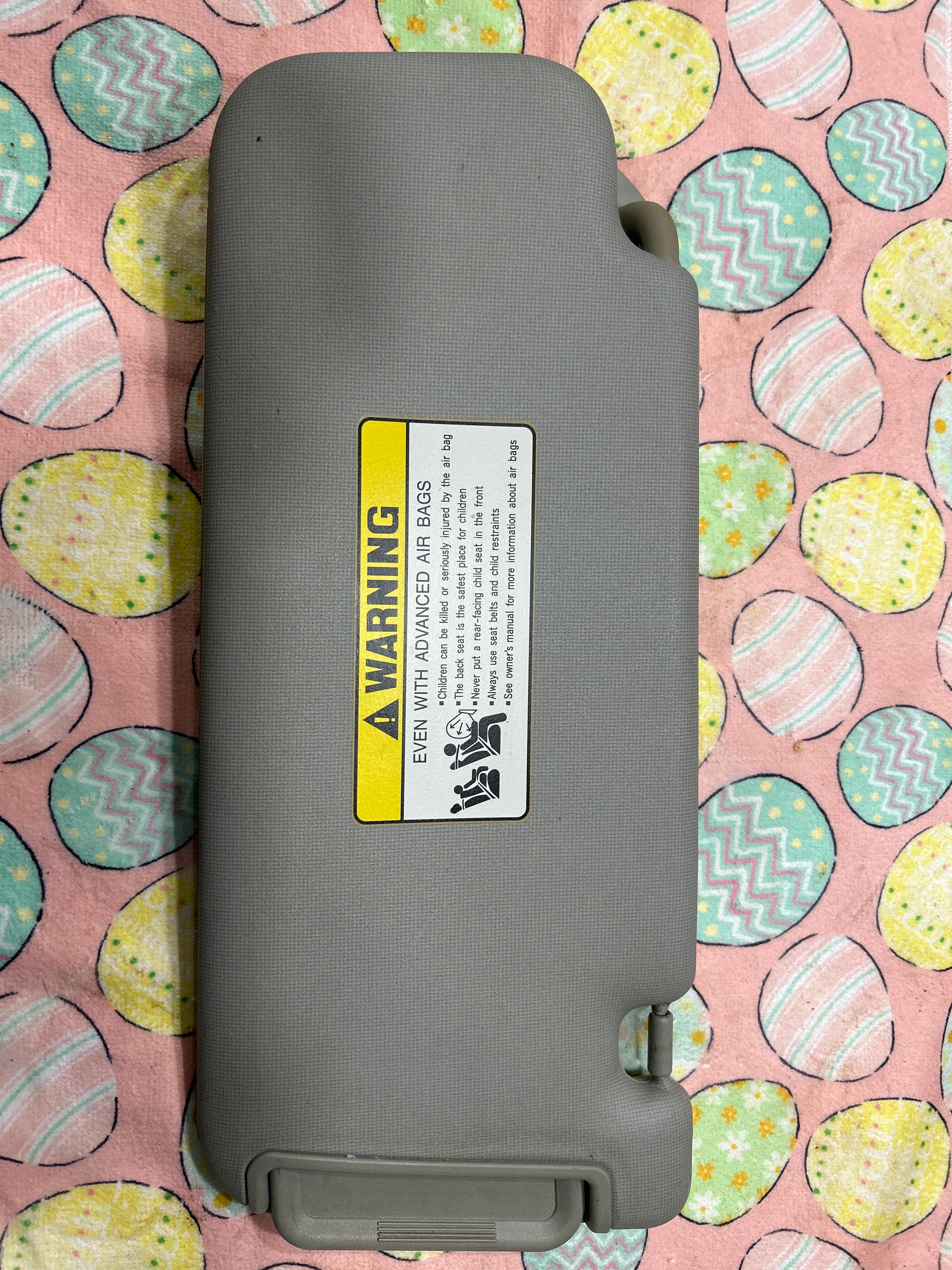 USED OEM 2009-2013 KIA FORTE RIGHT SUNVISOR  (GREY)