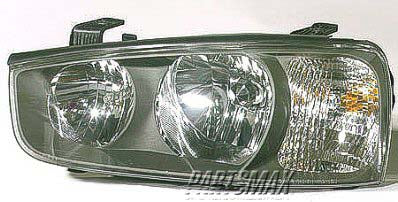 Description: 2001-2003 LT HEADLAMP ASSY INCL PARK/SIGNAL/MARKERS SEDAN ELANTRA